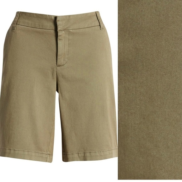 CASLON 9” STRETCH COTTON TWILL GRAY SHORTS NEW - Picture 3 of 4